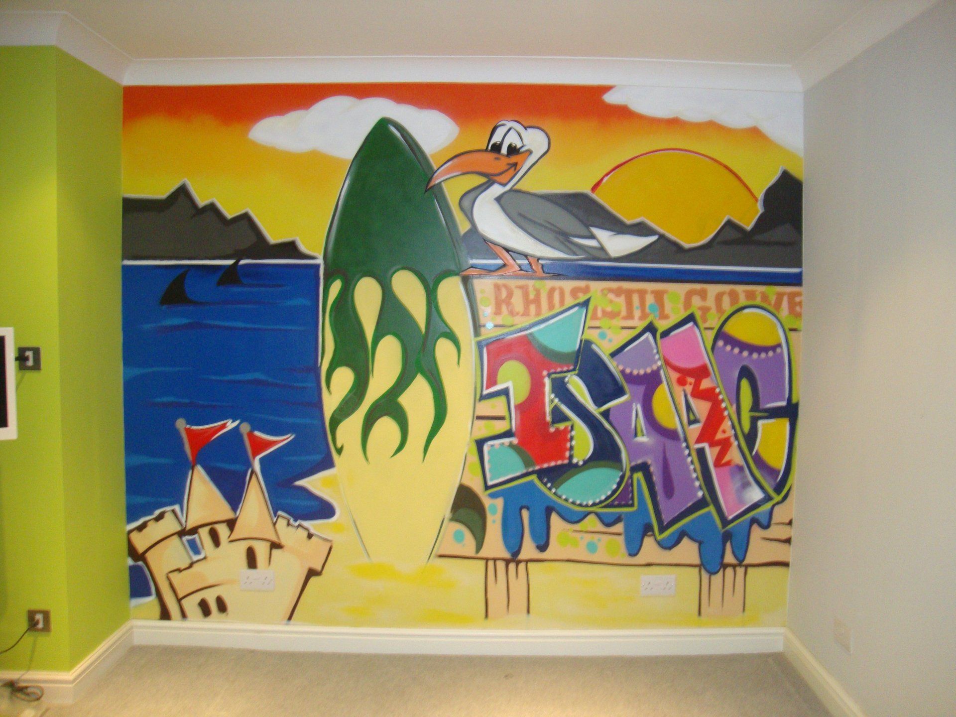 Bedroom Wall Graffiti Murals